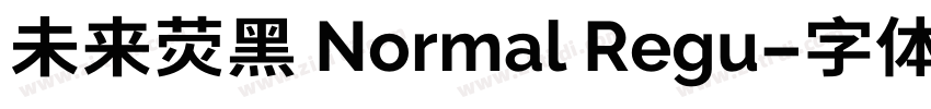 未来荧黑 Normal Regu字体转换